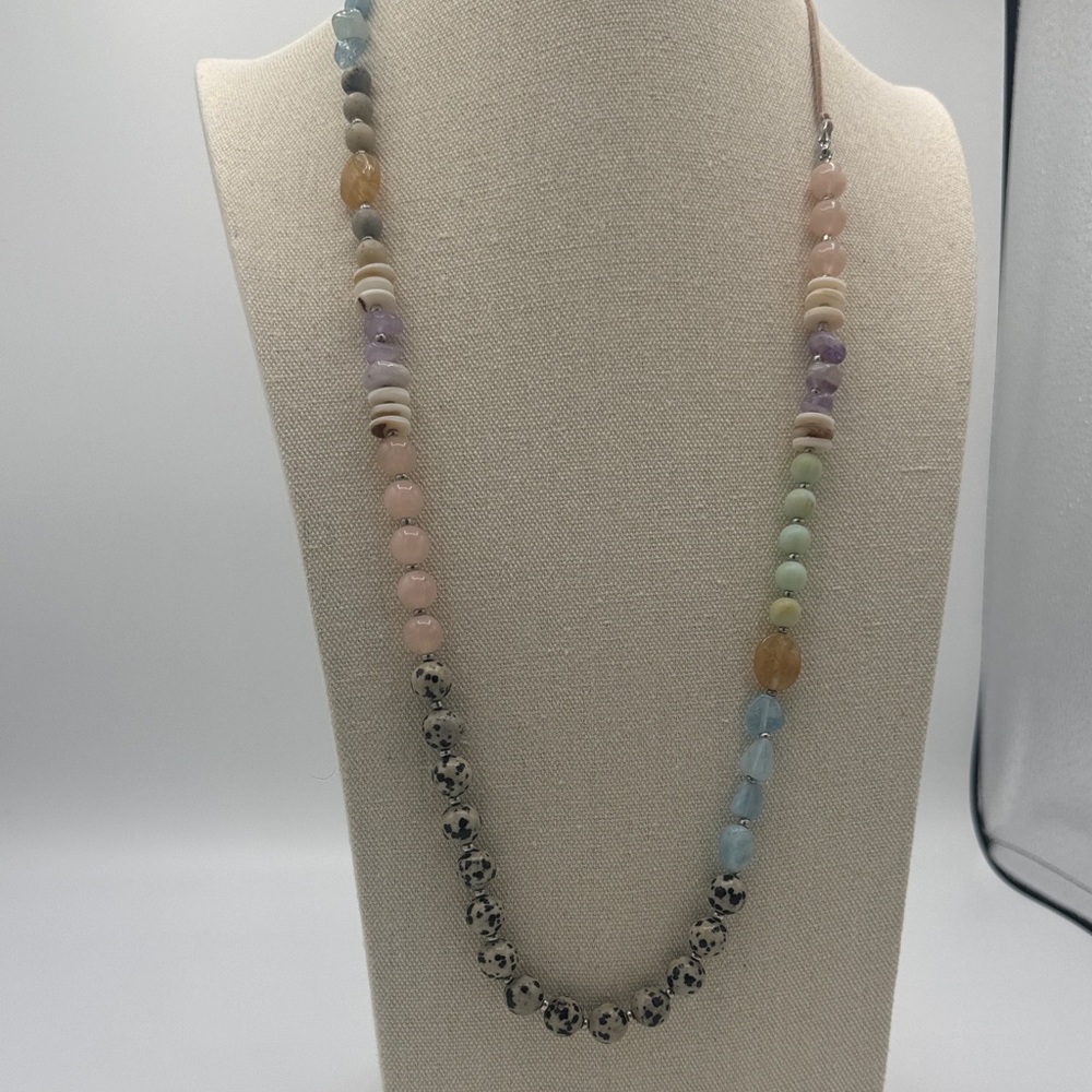 J. Jill Multicolor Beaded Necklace Boho Natural Stone  (BR1313/3) - Picture 2 of 11